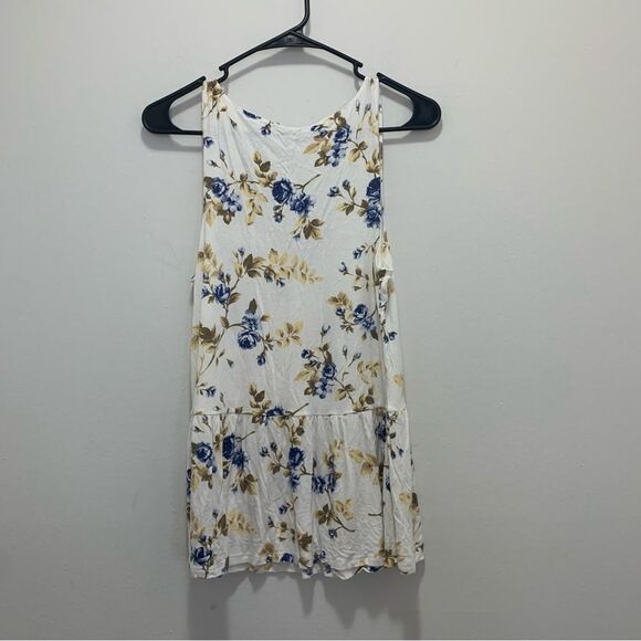 American Eagle White Floral Tank Top Size Small - Picture 1 of 3